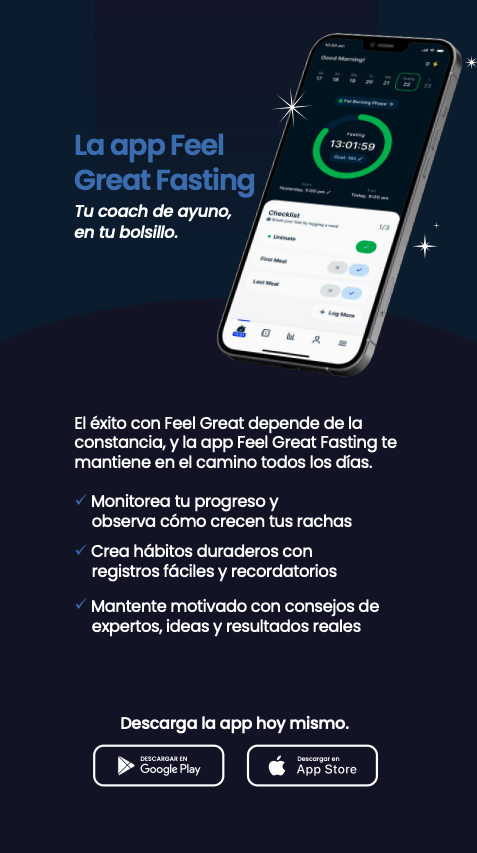 App Feel Great Fasting — coach de ayuno en tu bolsillo